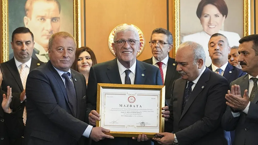 Genel Başkan Dervişoğlu mazbatasını aldı