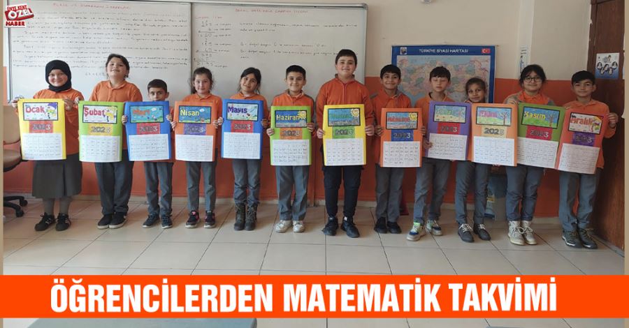 Öğrencilerden matematik takvimi