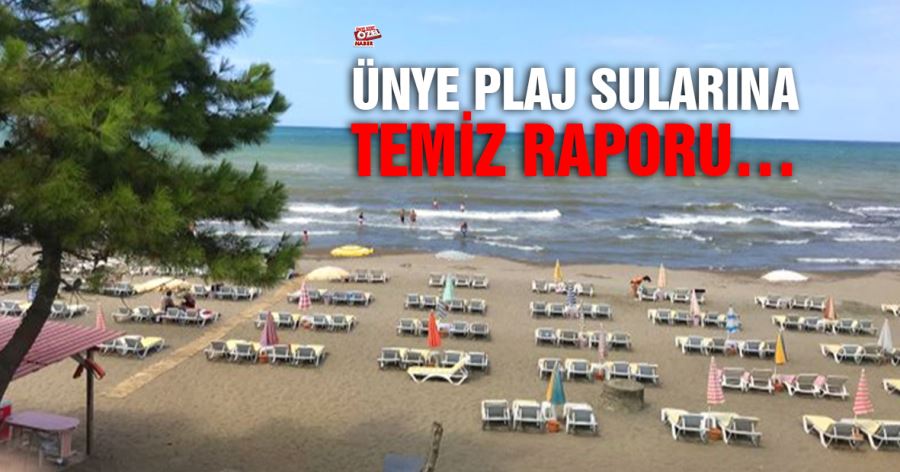   Ünye plaj sularına temiz raporu…