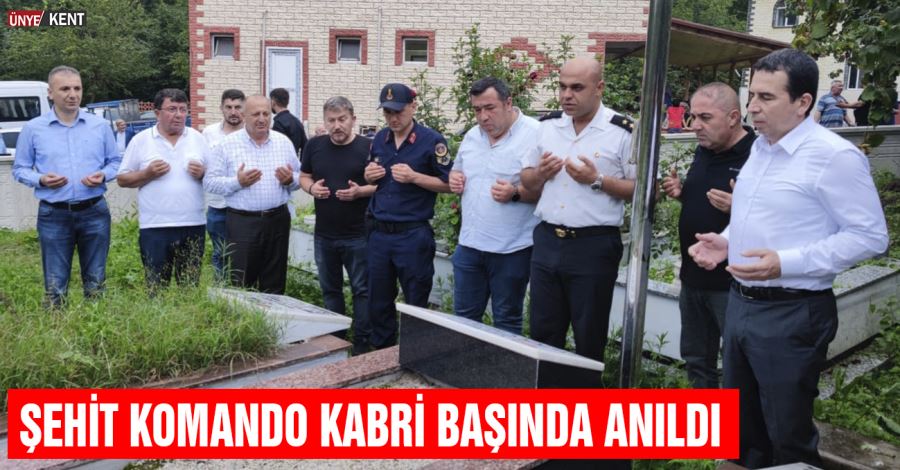  Şehit komando kabri başında anıldı