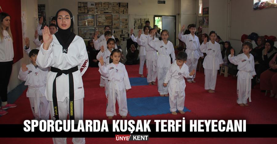   Sporcularda kuşak terfi heyecanı