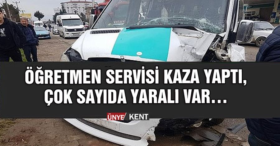 Öğretmen servisi kaza yaptı, çok sayıda yaralı var… 