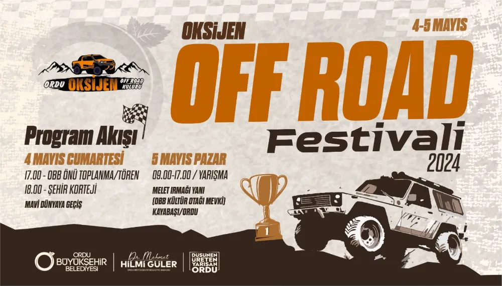 Ordu Oksijen Off Road Festivali, 4-5 Mayıs’ta Altınordu’da… 