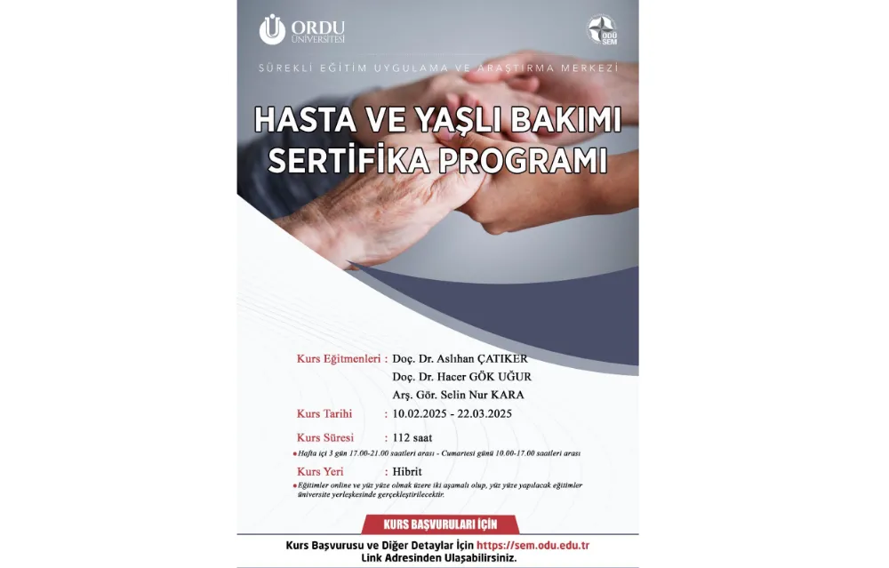 ODÜSEM’den Hasta ve Yaşlı Bakımı sertifikası
