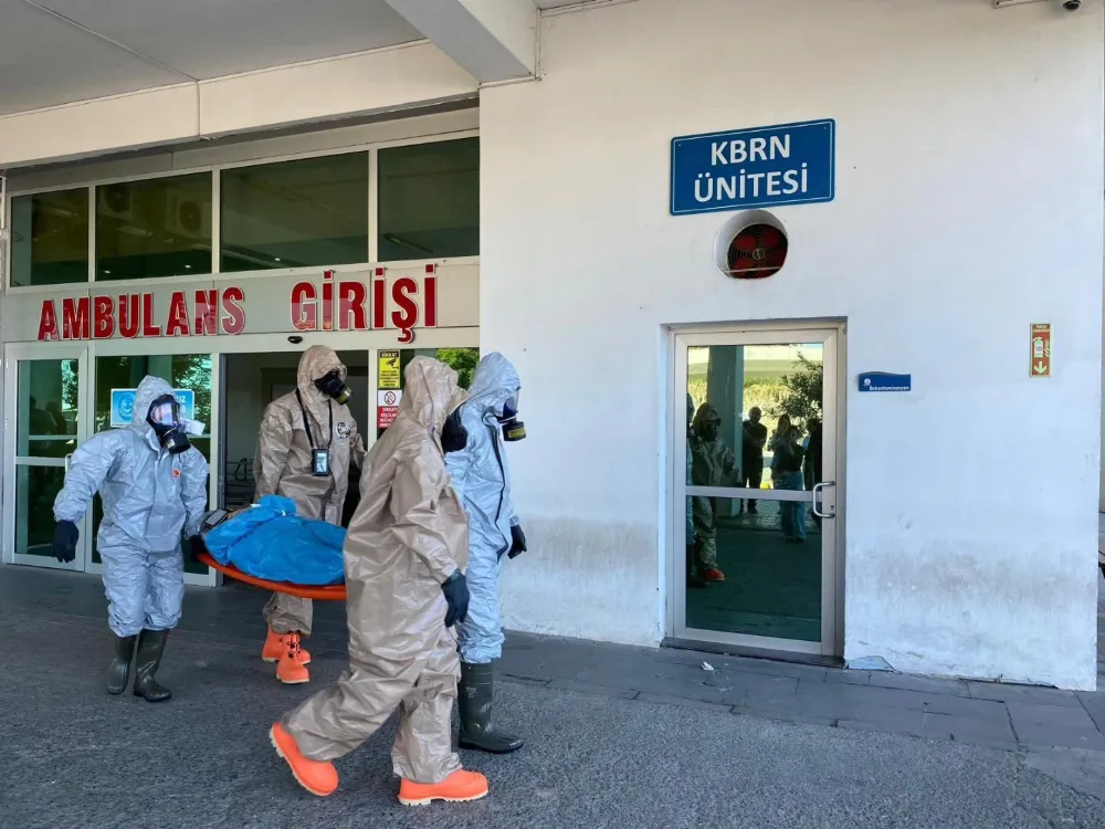 Hastanede laboratuvar sızıntısı tatbikatı!