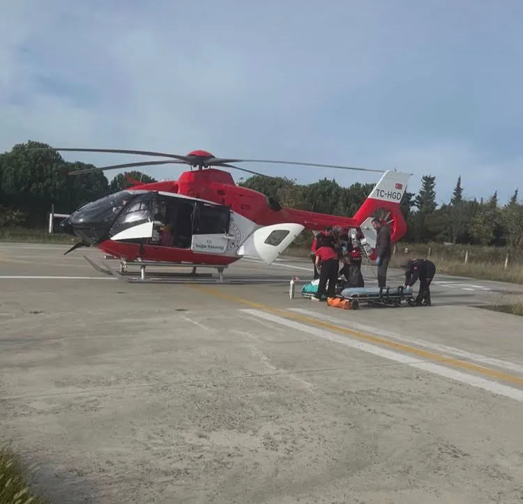 Anne ve oğlu ambulans helikopterle Ankara’ya sevk edildi