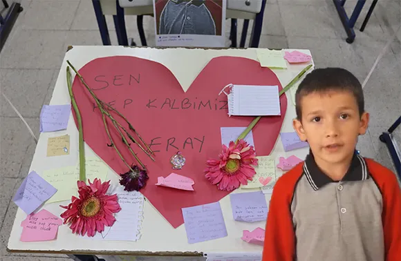 9 yaşındaki eray gözyaşlarıyla uğurlandı