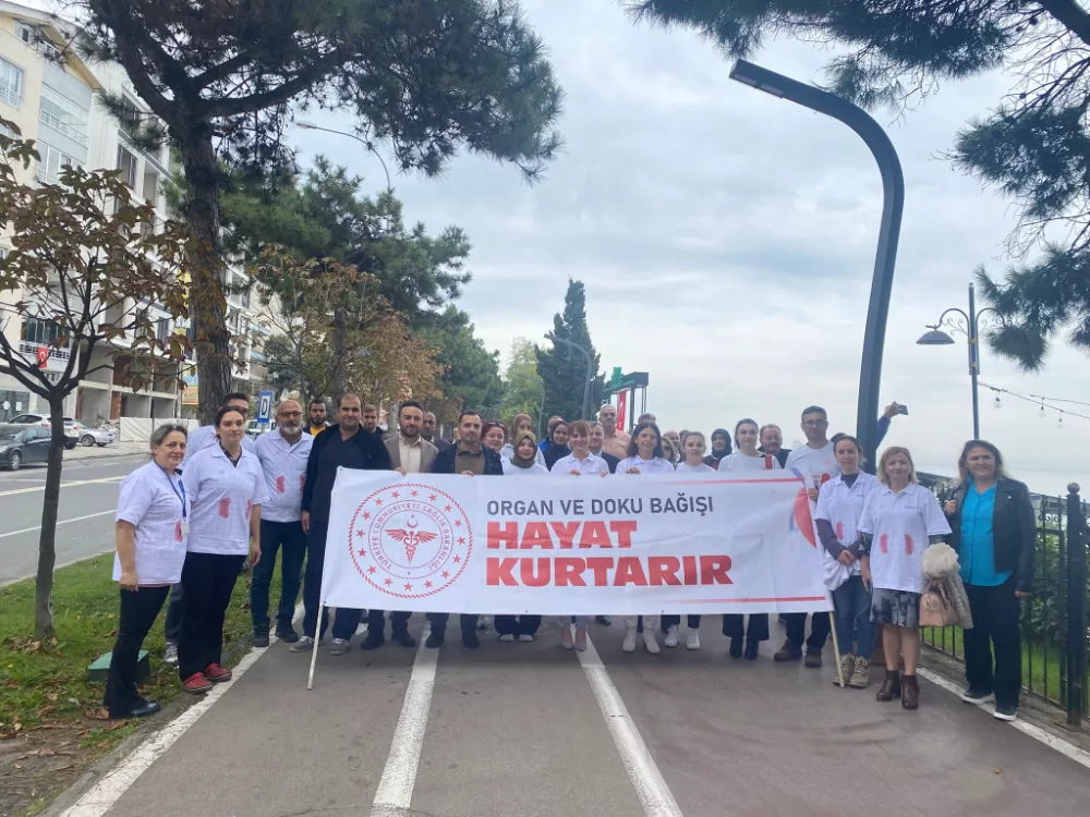 Ünye’de organ bağışına yürüyüşle dikkat çektiler