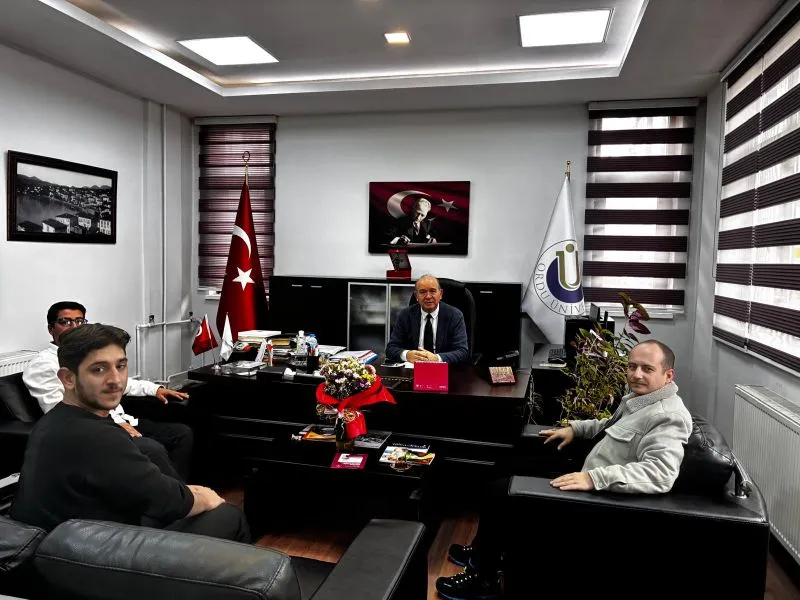 TÜGVA Ünye’den İİBF Dekanı Prof. Dr. Özcüre’ye ziyaret