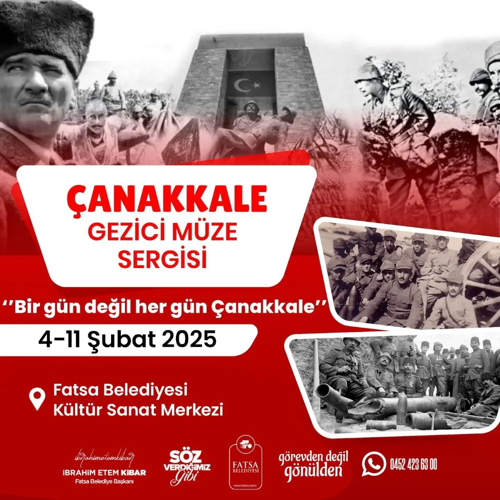 Çanakkale Gezici Müzesi sergisi Fatsa’ya geliyor