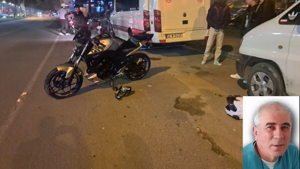 Diş Hekimi Mustafa Maral’a motosiklet çarptı!