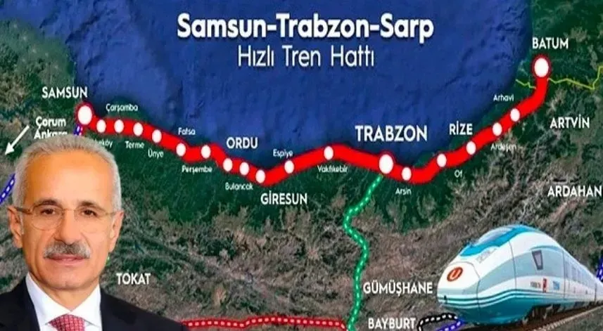 Samsun-Sarp Demiryolu proje  çalışması başladı