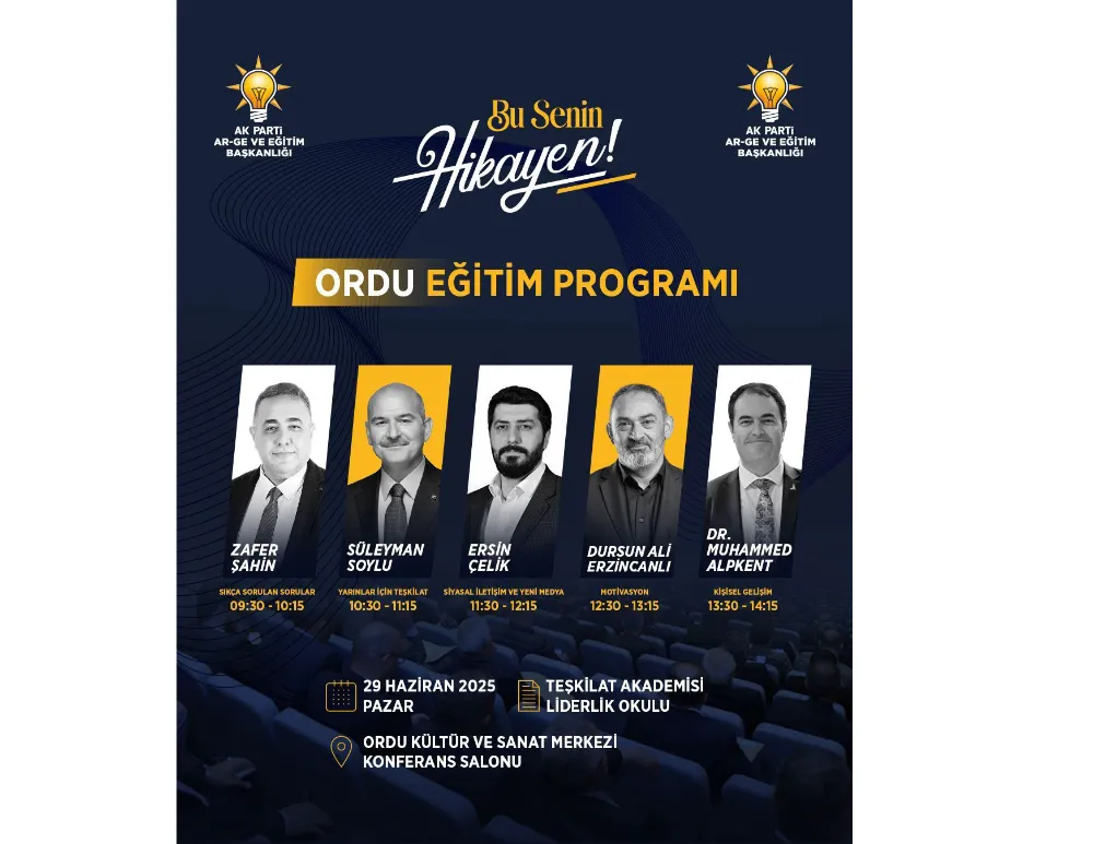 AK Parti Teşkilat Akademisi Liderlik Okulu Ordu’da düzenlenecek