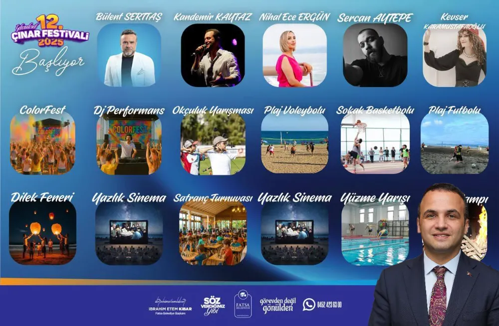 Fatsa’da 12. Çınar Festivali coşkusu başlıyor
