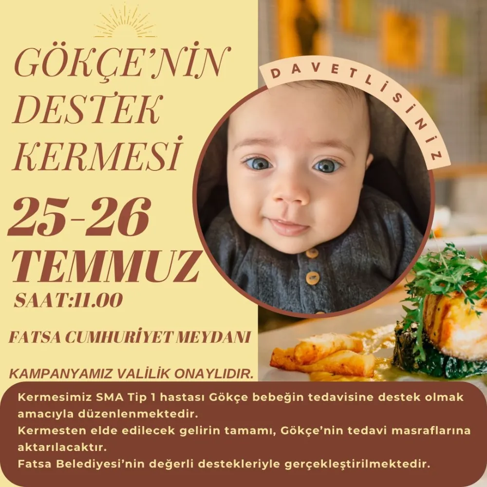 Fatsa, Gökçe bebek için tek yürek oluyor