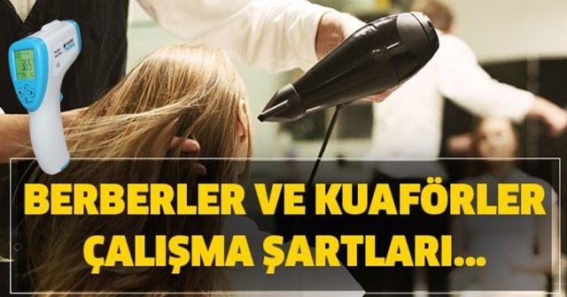 Berberlere ateş ölçer şartı!