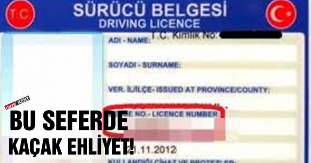 Bu seferde kaçak ehliyet!