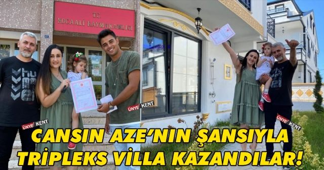 Cansın Aze’nın şansıyla tripleks villa kazandılar!
