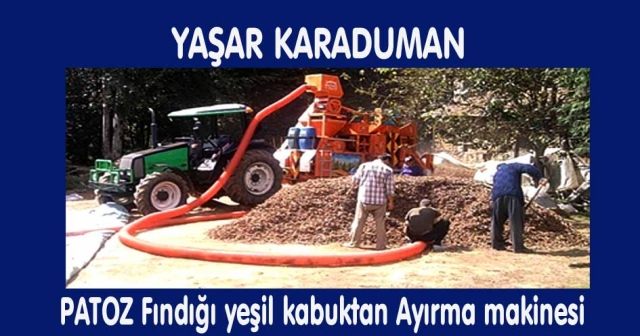 PATOZ Fındığı yeşil kabuktan Ayırma makinesi