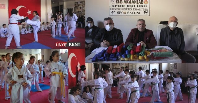 Taekwondo kuşak sınavına yoğun katılım…
