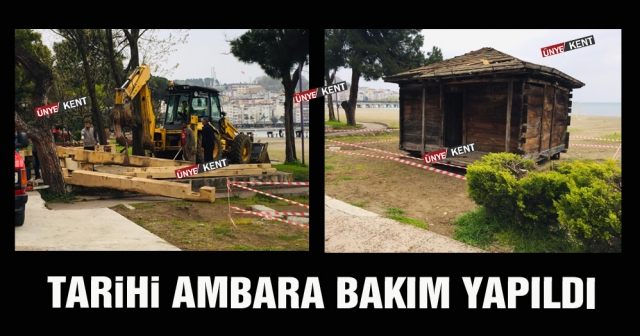 Tarihi ambara bakım yapıldı