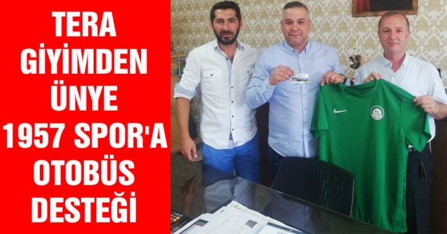 Tera Giyimden Ünye 1957 Spor'a Otobüs Desteği