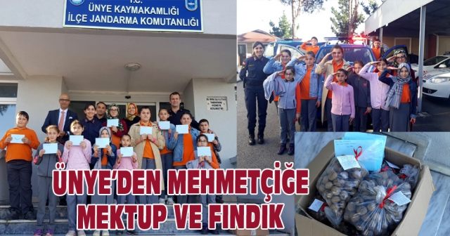 Ünye’den Mehmetçiğe mektup ve fındık