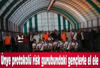 Ünye protokolü risk gurubundaki gençlerle el ele